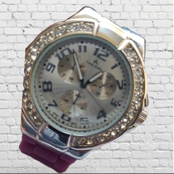 Louis Arden Women's Rhinestone Silicone Removable Link Colorful Fashion Casual - Picture 3 of 7